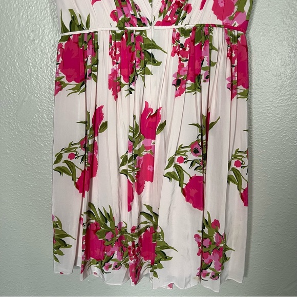Boden Pink Floral Garden Party Swishy Dress Size 4 Petite - Picture 10 of 15